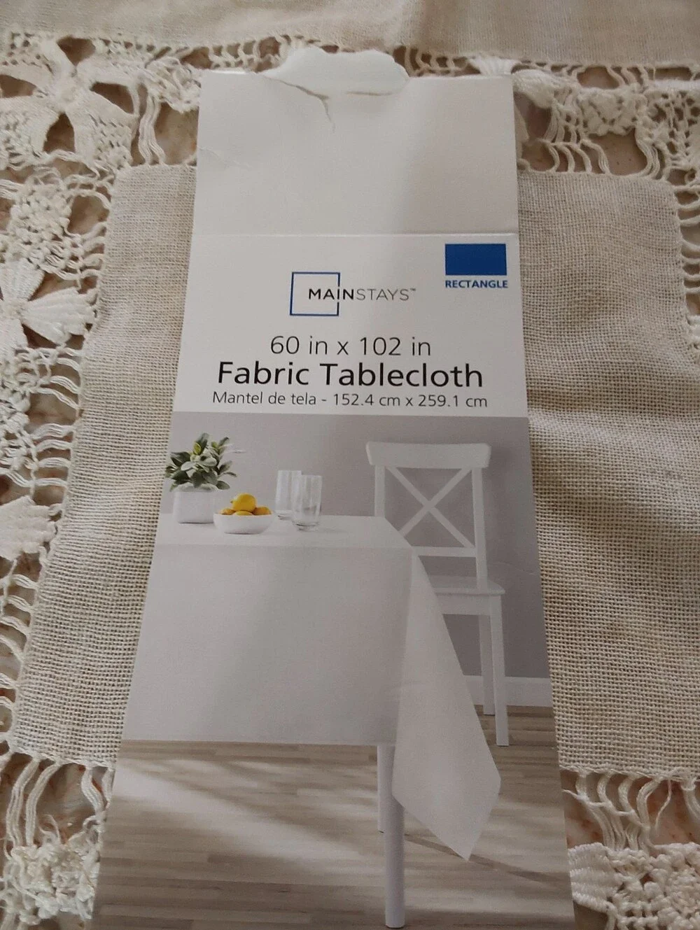 NWOT White Tablecloth, 60 In By 102 In, For Trade Or Craft Show